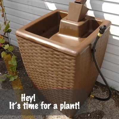Wicker Rain Barrel Kit