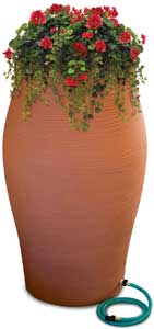 Faux Terra Cotta Rain Collecting Urn