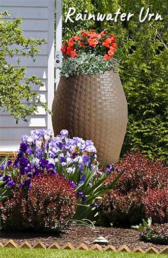 Rescue Decorative Rainwater Urn in Stone, Terra Cotta or Wicker