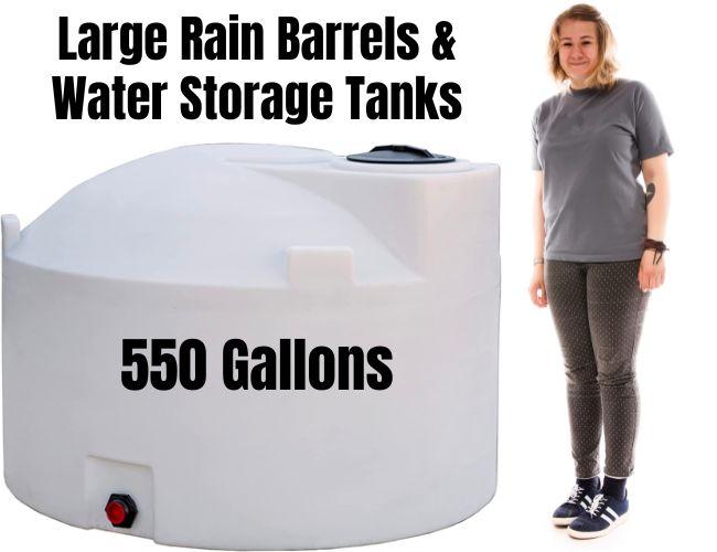 Large Rain Barrels and Water Storage Tanks for Homeowners, Gardeners, Businesses